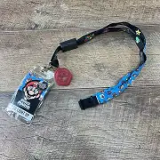 New Super Mario Bros. Characters All Over Print Light up Lanyard ID Holder