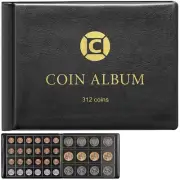 Coin Collection Supplies Book Holder for Collectors, 312 Pockets Coins Collec...