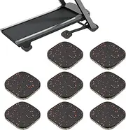 uxcell 8 Pcs Treadmill Mat Pads, 4x4x0.6 High Density Foam Anti Vibration Pad Sound Proof Floor Mat Exercise Equipment Mat for Carpet Protect Noise Reduction Home Gym, Orange