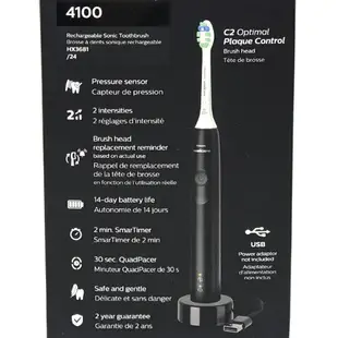 Philips Sonicare 4100 HX3681 USB充電 聲波音波震動電動牙刷 配C2牙刷頭【保固1年】