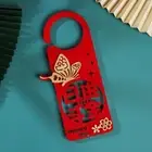 2pcs Felt Doorknob Pendant Red Door Hanging Ornament Party