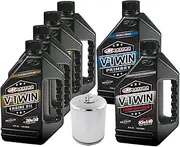 MaximaHiflofiltro VTTOCK24 Complete Engine Oil Change Kit for V-Twin Synthetic Blend Harley Davidson Twin Cam 6 Quart