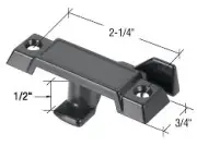 CRL F2771 Black Sash Lock with 2-1/4" Screw Holes for Acorn Windows