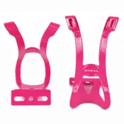 Soma Oppy X 1-Strap Toe Clips Pink L/XL Pair Track Fixed Gear Road Tour Bike