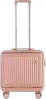 [IRYZE] Lightweight Suitcase Small Carry On Luggage Front Cover Full Open Suitcase Luggage Suitcase Checked Luggage Carry on Luggage, Pink, 18inch