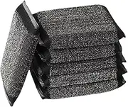 6 Stainless Steel Sponge Wipe Sponge, Dual-Sided Scrub Sponges, Steel Wire Cloth Sponge Wipe, Kitchen Sponges Cleaning Sponge, Easy Grip Cleaning Pots Pans