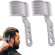 2Pcs Barber Cutting Comb Men's Fade Combs,Fade Comb Blend Friend Fade Comb,Barber Fade Comb Barber Cutting Comb,Curved Positioning Clipper Comb,Barber Barber Fade Comb Curved Positioning Comb for Men