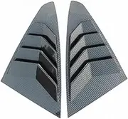 Compatible for MG 2023-2025 Car Rear Side Triangle Window Louver Cover Sport Style Side Vent Trim ABS Glossy Carbon Matte Black(Carbon Fiber Pattern)