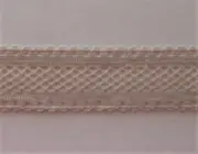 CRAFT-SEWING-STRETCH-ELASTIC 2.75mtrs x 15mm Beige Hair Band/Mesh Design Spandex
