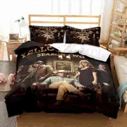 a1382 Bed Sheets This Is My Yellow-Stone Watching Retro Fashion Bedding Set Duvet Cover Pillowcase Double Adult Bedroom Gift3-Piece Bedding Set (1 D