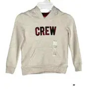 Ideology Unisex Little Kid Crew Graphic Hoodie cream red 4-5
