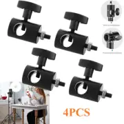 4x Adapter Convert 5/8" Stud to 1/4" Thread Light Stand Mount Bracket Black