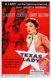 Texas Lady poster Claudette Colbert 1955 Old Film Movie Photo