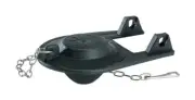 Korky 54BP Black Universal Toilet Flapper w/ Stainless Steel Chain (Pack of 12)