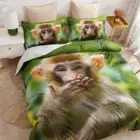 3D Monkey Quilt Cover Set Bedding Sets Pillowcases