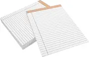 SHINEOFI 10 Pack Legal Paper Pads Perforated Memo Pads Wide Ruled Notebook 30 Pages Each 80gsm Paper