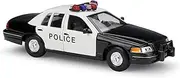 Scale Finished Model Car 1:24 for Ford Crown Victoria Taxi Police Car Alloy Car Toy Diecast Simulation Metal Model Collectible Gift Miniature Replica Car(Police car)