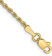 [JewelryWeb] 14ct Yellow Gold Lobster Claw Closure Valu plus 1.75mm Sparkle Cut Chain Bracelet Jewelry Gifts for Women - Length Options: 18 20