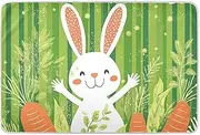 Easter Bunny Carrots Leaves Rabbit Training Pee Pads for Kids Soft Absorbent Underpads Wetting Cover Non-Slip Bed Liners for Kids Adults Pets , 52" L x 34" W