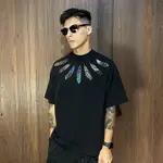 美國百分百【全新真品】MARCELO BURLON 短袖 棉質 休閒 T恤 MB 上衣 LOGO 短T 黑色 CJ54