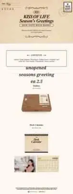 KISS OF LIFE SEASON GREETINGS UNOPENED
