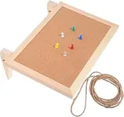 HORIALENCE Small Cork Board with Wooden Frame Decorative Bulletin Board for Office Home and School for Photos and Notes Easy Installation Natural Material Stylish Design