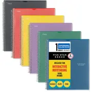 Five Star Interactive Notetaking Spiral Notebooks, 6 Pack, 1 Subject, College Ru