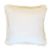 Cushion Cover-Coastal Fringe-Solid Natural-45cm x 45cm