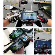 Motorcycle DVR Wireless Carplay Android Auto TPMS Dual HD 2K Cameras GPS 5-Inch WiFi Detection Loop Recording G Sensor Black