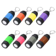 Mini Keychain Flashlight, 8Pcs LED Flashlight Torch USB Rechargeable, Multicolor