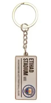 Manchester City Street Sign Keyring Etihad Stadium M11 Man MCFC Oasis Brit Pop