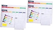 Minkissy 2 Sets Erasable Planning Magnetic Board Fridge Dry Erase Board Planner for Office Home or School
