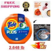 New Tide Pods Liquid Laundry Detergent Pacs,3-In-1 Laundry Pacs, Original, 42 Ct