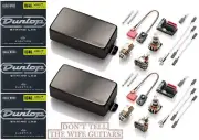 EMG 81 + 85 BRUSHED BLACK CHROME SET SHORT SHAFT POTS & WIRING ( 3 STRING SETS