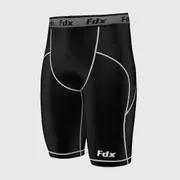 Fdx Men's Epifit Blk/white Compression Shorts Skin Tight Gym Pants