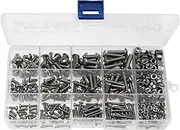 Daseeme 440pcs Nuts & Bolts Screws Kit Set Stainless Steel Assortment M 3 M 4 M 5 Kit Portable