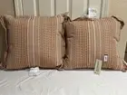 Brand New Geometric Orange Fabric Deep Seat Back Cushion XL Patio Throw Pillow