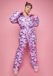 [Sugar Thrillz] Plus Snowflake Cadet Camo Snowsuit