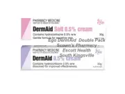 Genuine DermAid Cream and Soft Double Family 2 x 30g Pack Gentle Cream 0.5%