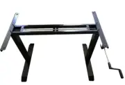 Height Adjustable Stand Up Manual Desk Frame Base Office Workstation 49" H 70" W