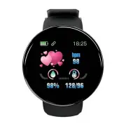 D18S 1.3inch HD Screen Heart Rate Blood Pressure Blood Oxygen Monitor Sleep Monitoring Multi-sport Modes Music Playback