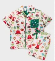 New Peter Alexander Grinch Xmas PJs Set With PJ Bag. Size 12. RRP $69.95