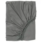 ULLVIDE fitted sheet, grey, King