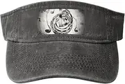 [RLDOBOFE] Sun Visor Hat Adjustable Empty Top Baseball Cap Musical Theme Music Clefs Sun Hats for Women Men Sports Hats Summer Beach Cap