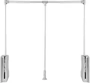 Lift/Pull Down Adjustable Width Wardrobe Clothes Hanging Rail Soft Return Space Saving