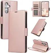 [Procarcasa] for Galaxy A35 Wallet Case,for Samsung Galaxy A35 5G Case[6.6 inch] PU Leather Flip Folio Cover with Card Holders Stand Feature Magnetic Clourse Protective Cover-Rose Gold
