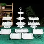 Cake Display Plate Dessert Exhibition Rack Cupcake Storage Stand Foot Tray