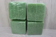 Lot of (4) Craft Artisan Floral Foam 3" x 4" x 4" Green Foam Blocks Squares