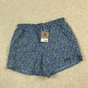Patagonia Baggies Shorts Womens Small 5" Floral Fun Blue