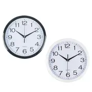 Italplast Round Clock 30cm White Face - White Frame